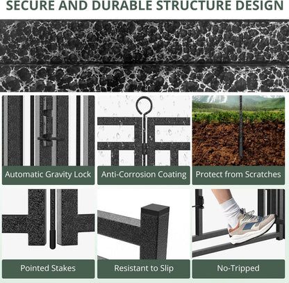 Thickened Outdoor Dog Fence, 40" H, 16 Panels for Yard & Camping